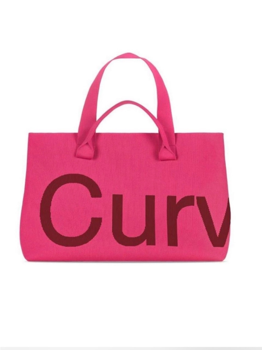 Curves by Sean Brown Pink & Burgundy Tote Bag